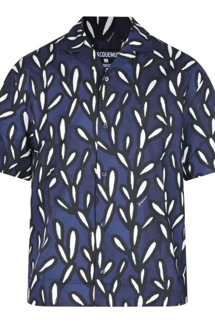 Jacquemus La Chemise Jean Logo Printed Shirt