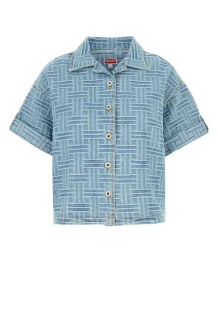 Kenzo Weave Stone Bleach Oversized Shirt