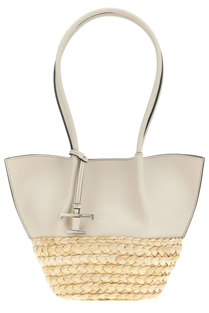 Tod's Logo Debossed Shopping Bag