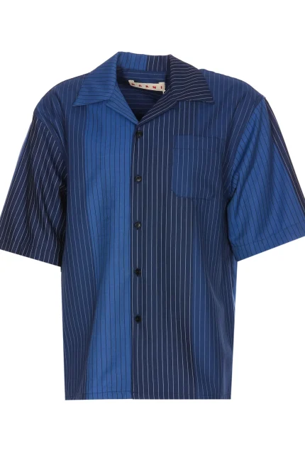 Marni Colour-Block Striped Short Sleeved Shirt