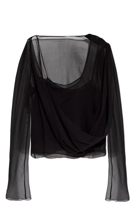 Cult Gaia Adi Semi-Sheer Top