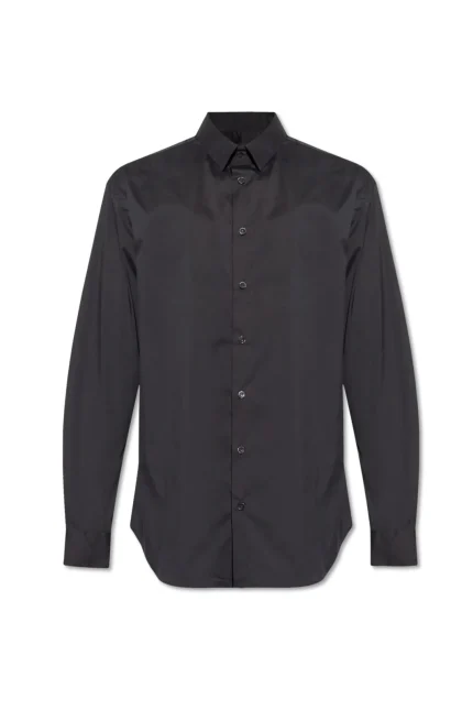 Giorgio Armani Curved Hem Poplin Shirt