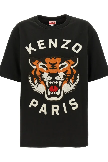 Kenzo Lucky Tiger Embroidered Genderless Oversized T-Shirt