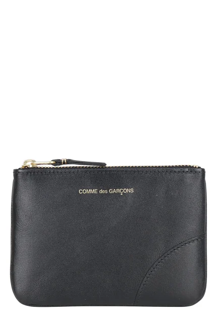 Comme des Garçons Logo Detailed Zipped Wallet
