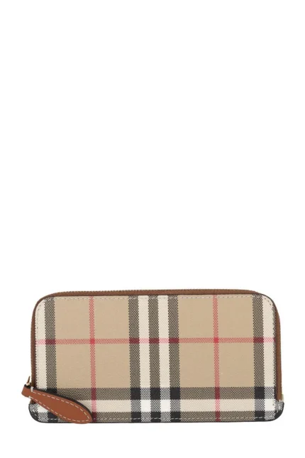 Burberry Check Printed Zipped Cardholder