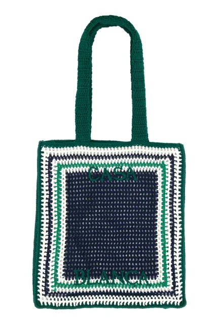 Casablanca Crochet Knit Tote Bag