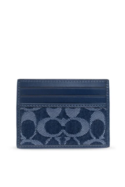 Coach Monogrammed Denim Card Case