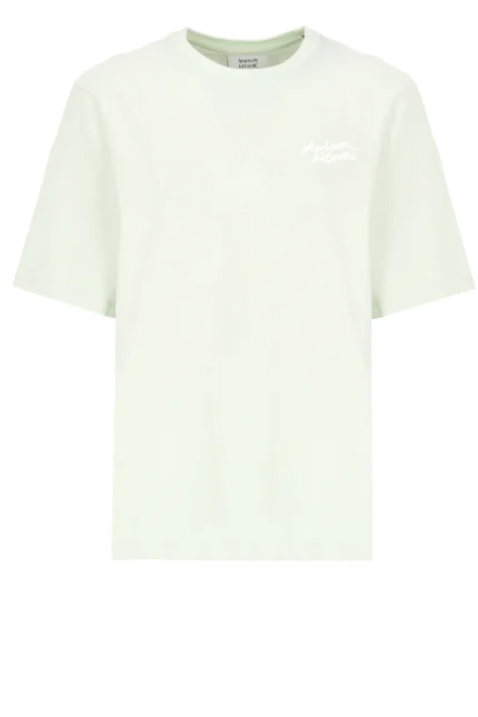Maison Kitsuné Logo Embroidered Crewneck T-Shirt