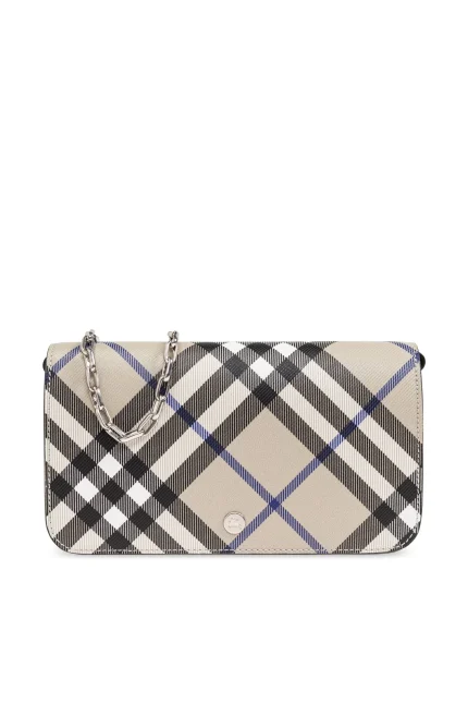 Burberry Checked Chain-Linked Wallet