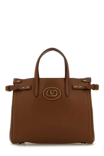 Valentino Antibes VLogo Plaque Small Top Handle Bag