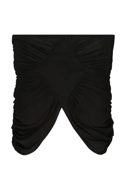 Saint Laurent Ruched Cropped Bustier