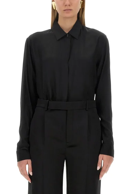 Saint Laurent Collared Button-Up Shirt