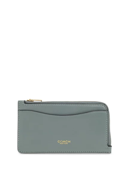Coach Logo Detailed Zip-Up Wallet