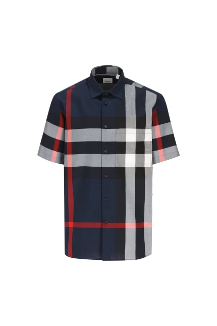 Burberry Check-Pattern Short Sleeved Shirt