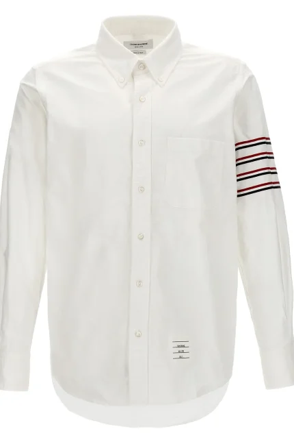 Thom Browne 4-Bar Stripe Detailed Buttoned Shirt
