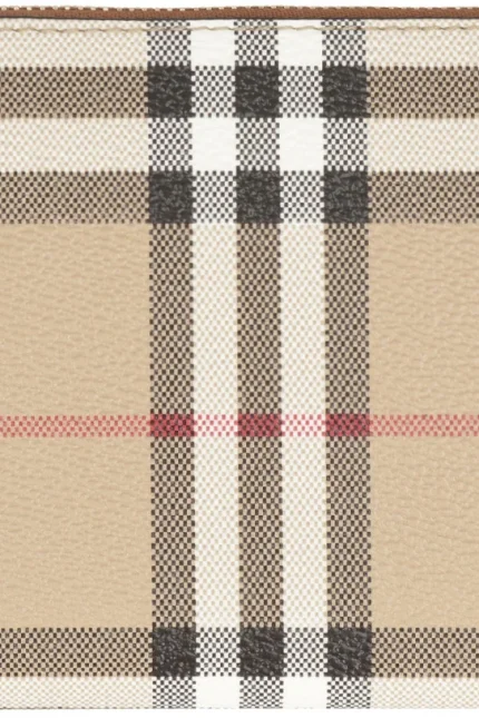 Burberry Checkered Zip-Around Wallet