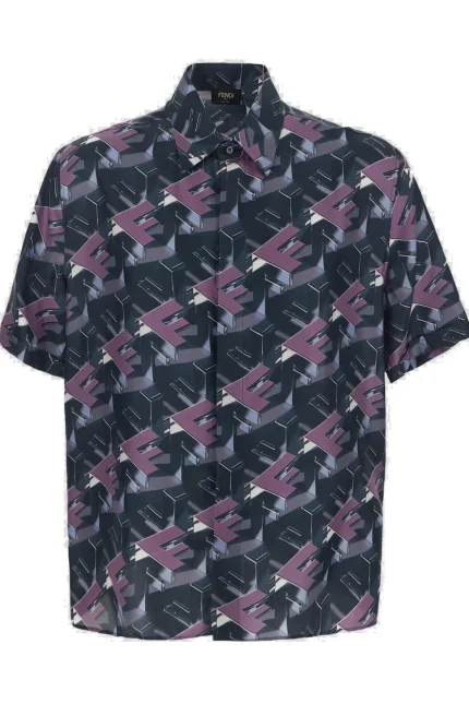 Fendi 3D Effect Short-Sleeved Shirt