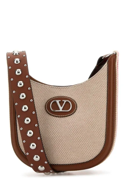 Valentino Antibes Logo Plaque Bucket Bag