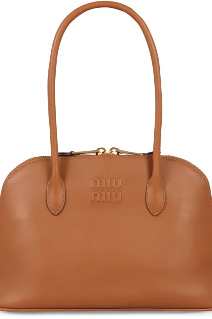 Miu Miu Logo-Embossed Zipped Shoulder Bag