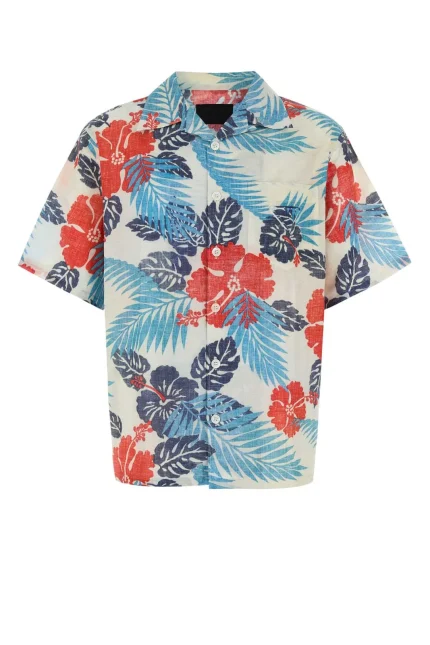 Prada Graphic Printed Short-Sleeved Shirt