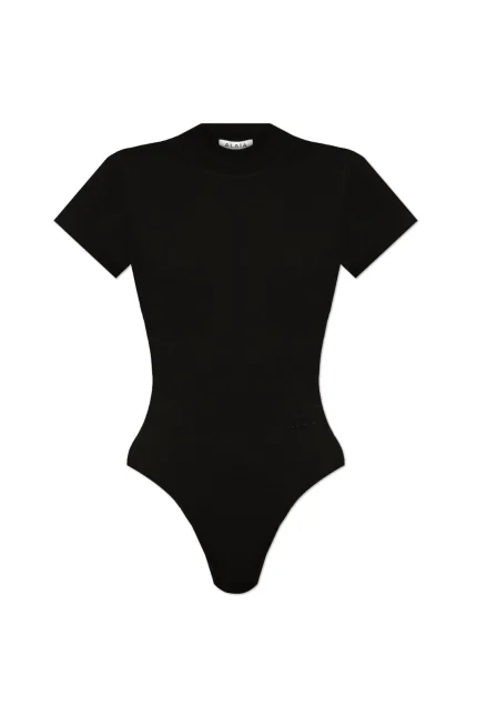 Alaïa Logo Embroidered Jersey Bodysuit