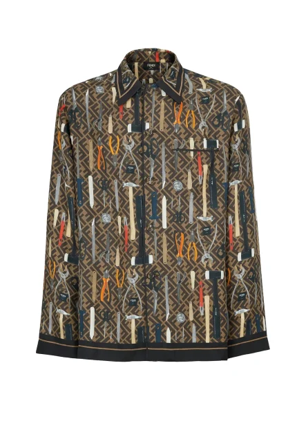 Fendi FF Motif Long-Sleeved Shirt