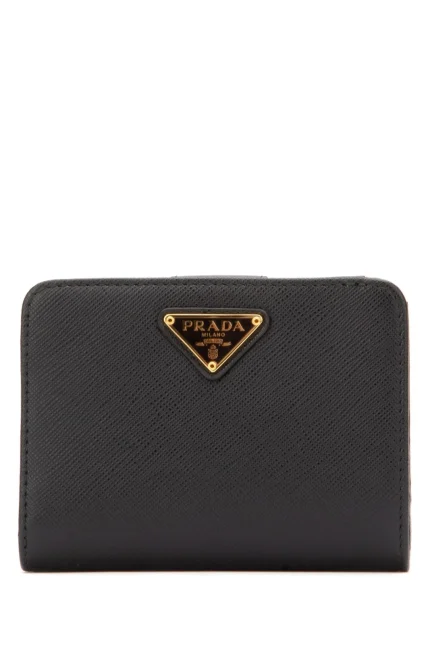 Prada Logo Plaque Bi-Fold Wallet