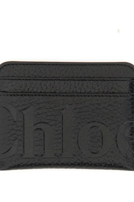 Chloé Logo Embossed Cardholder