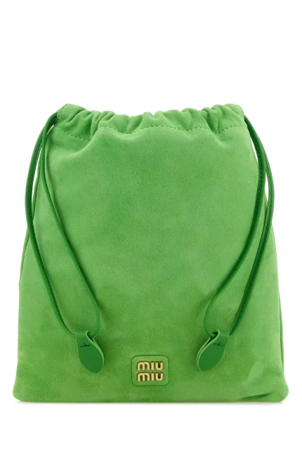 Miu Miu Logo-Lettering Drawstring Beauty Case