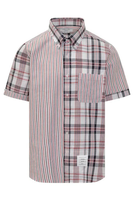 Thom Browne Funmix Madras Short-Sleeve Shirt
