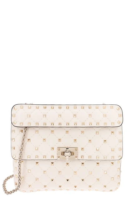 Valentino Garavani Rockstud Spike Foldover Top Crossbody Bag