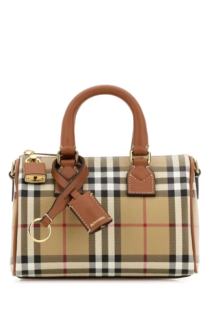 Burberry Checked Mini Bowling Bag