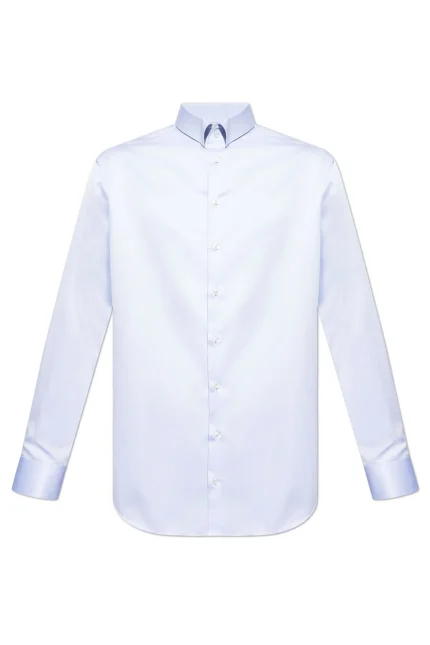 Giorgio Armani Curved Hem Twill Shirt