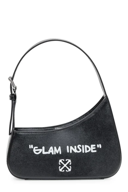 Off-White Jitney Quote Logo Plaque Shoulder Bag