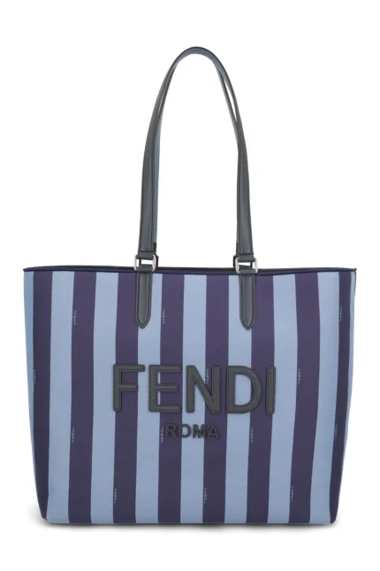 Fendi Signature Pequin Jacquard Tote Bag