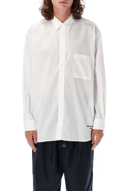 Comme des Garçons Homme Logo Embroidered Oversized Shirt