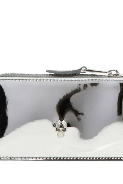 Alexander McQueen Skull Embellished Zipped Wallet