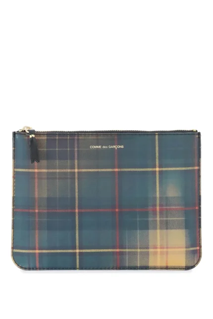 Comme des Garçons Wallet Checked Zipped Pouch