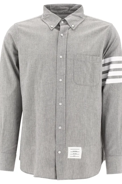 Thom Browne 4-Bar Denim Shirt