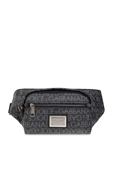 Dolce & Gabbana Allover Logo Zipped Belt Bag