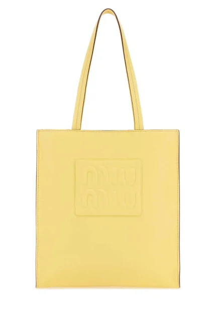 Miu Miu Logo Embossed Top Handle Bag