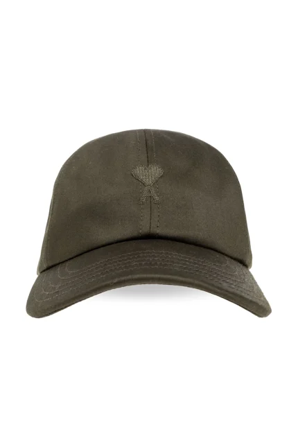 AMI Paris Logo Detailed Curved Peak Cap