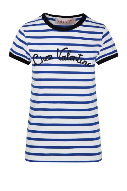 Valentino Striped Crewneck T-Shirt