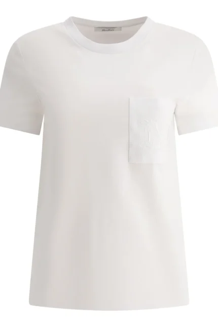 Max Mara Papaia Logo Embroidered Crewneck T-Shirt