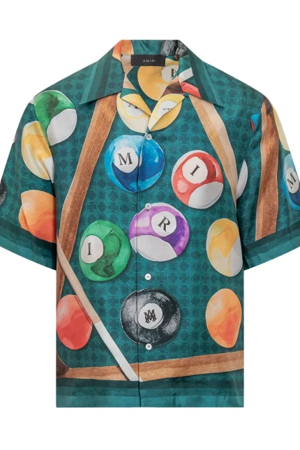 Amiri Billiards Graphic Printed Bowling Shirt