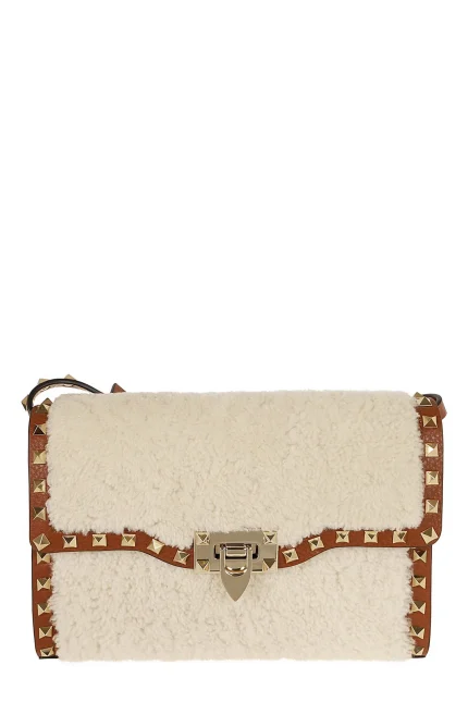 Valentino Garavani Rockstud Foldover Top Crossbody Bag
