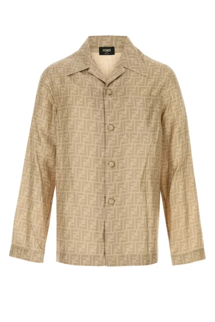 Fendi Logo Printed Long Sleeved Shirt