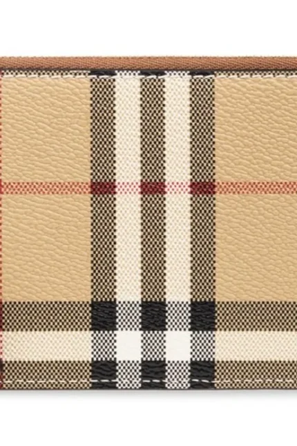 Burberry Checked All-Around Zip-Up Wallet