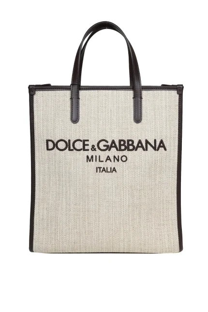 Dolce & Gabbana Logo Embroidered Small Tote Bag