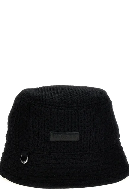 Jacquemus Le Bob Belo Cable Knit Bucket Hat